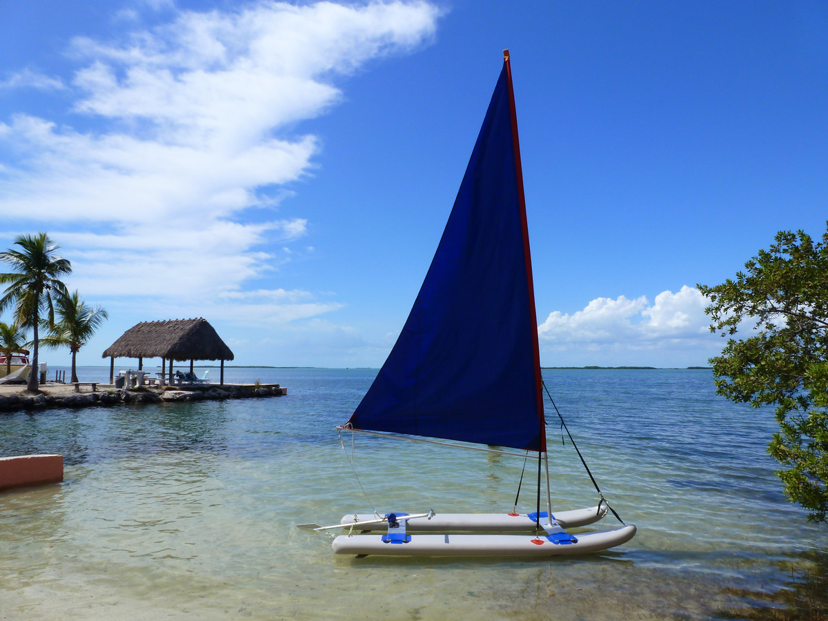 Example of sail kit installed on custom project sail cat.