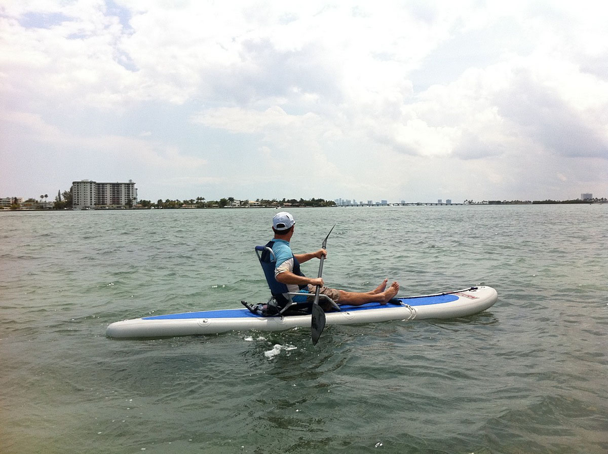 stand up paddle board with chair