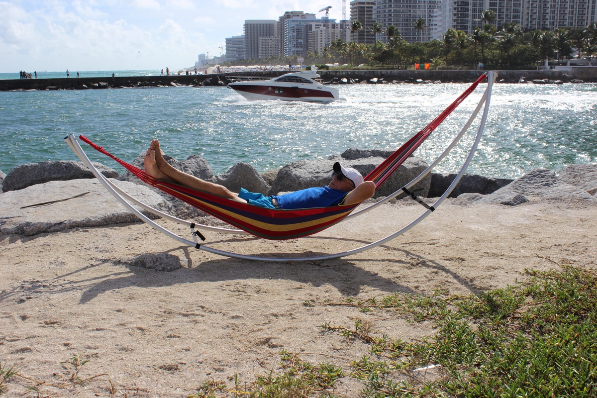 Folding Beach Hammock. Portable Travel Hammock.