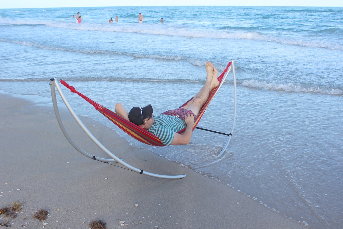 Folding Beach Hammock. Portable Travel Hammock.