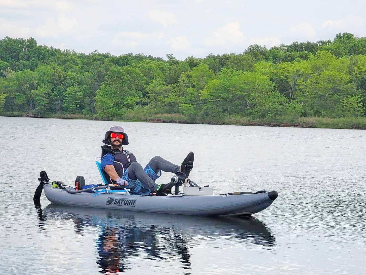 SPATIUM Pedal Boat, Foot Pedal, Fishing Kayak, Inflatable PVC, 11