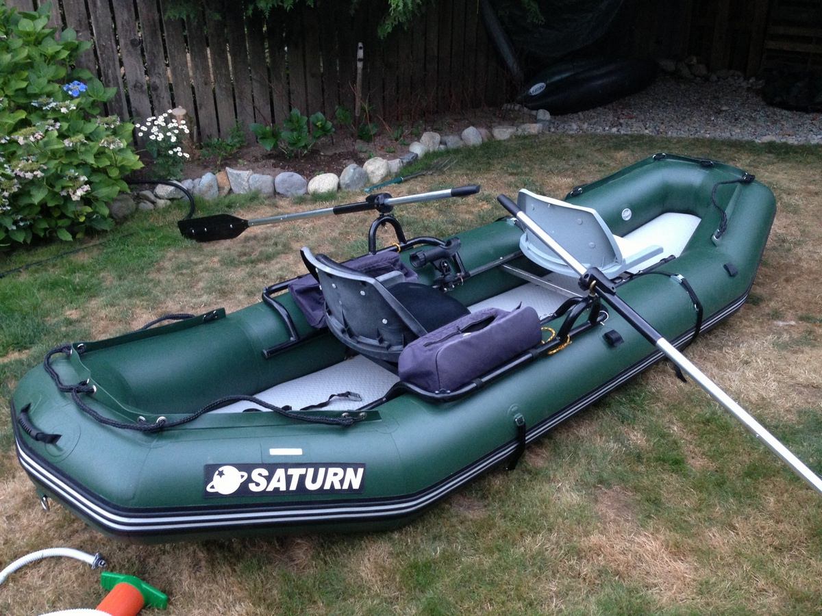 14'8 Saturn Triton Whitewater Raft with Custom 3-Seat NRS Fishing Frame  Package