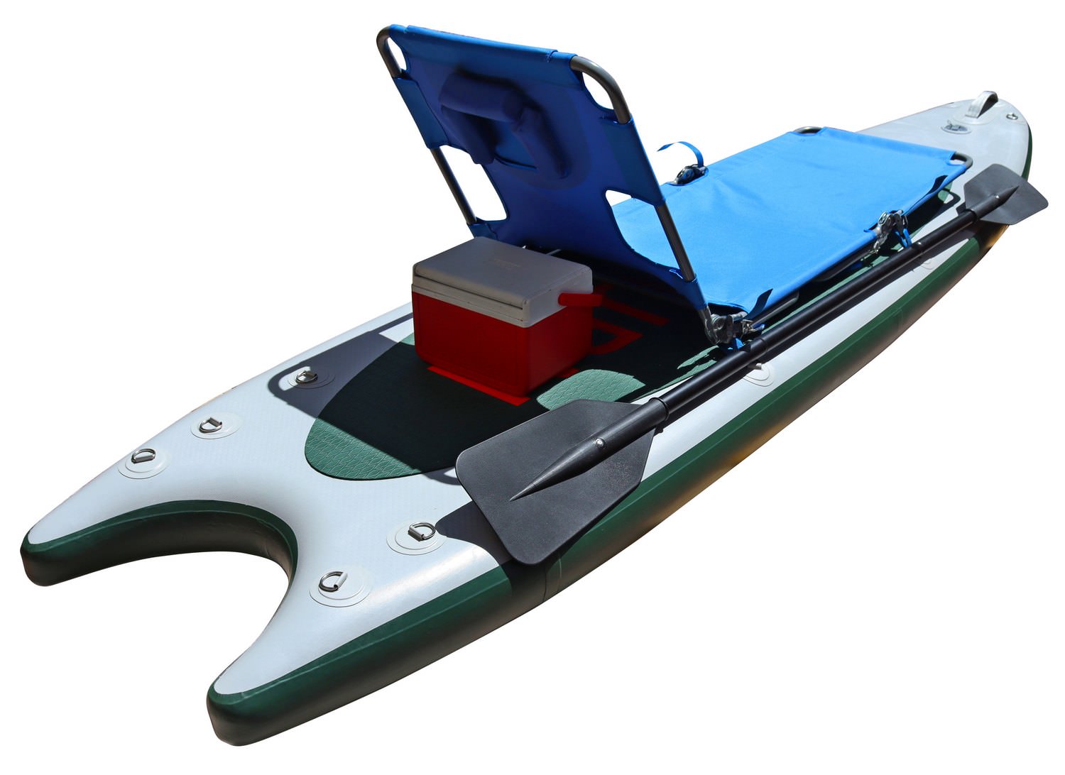 11' Inflatable Hybrid SUP Paddle Board, Kayak, Motor Board Sale