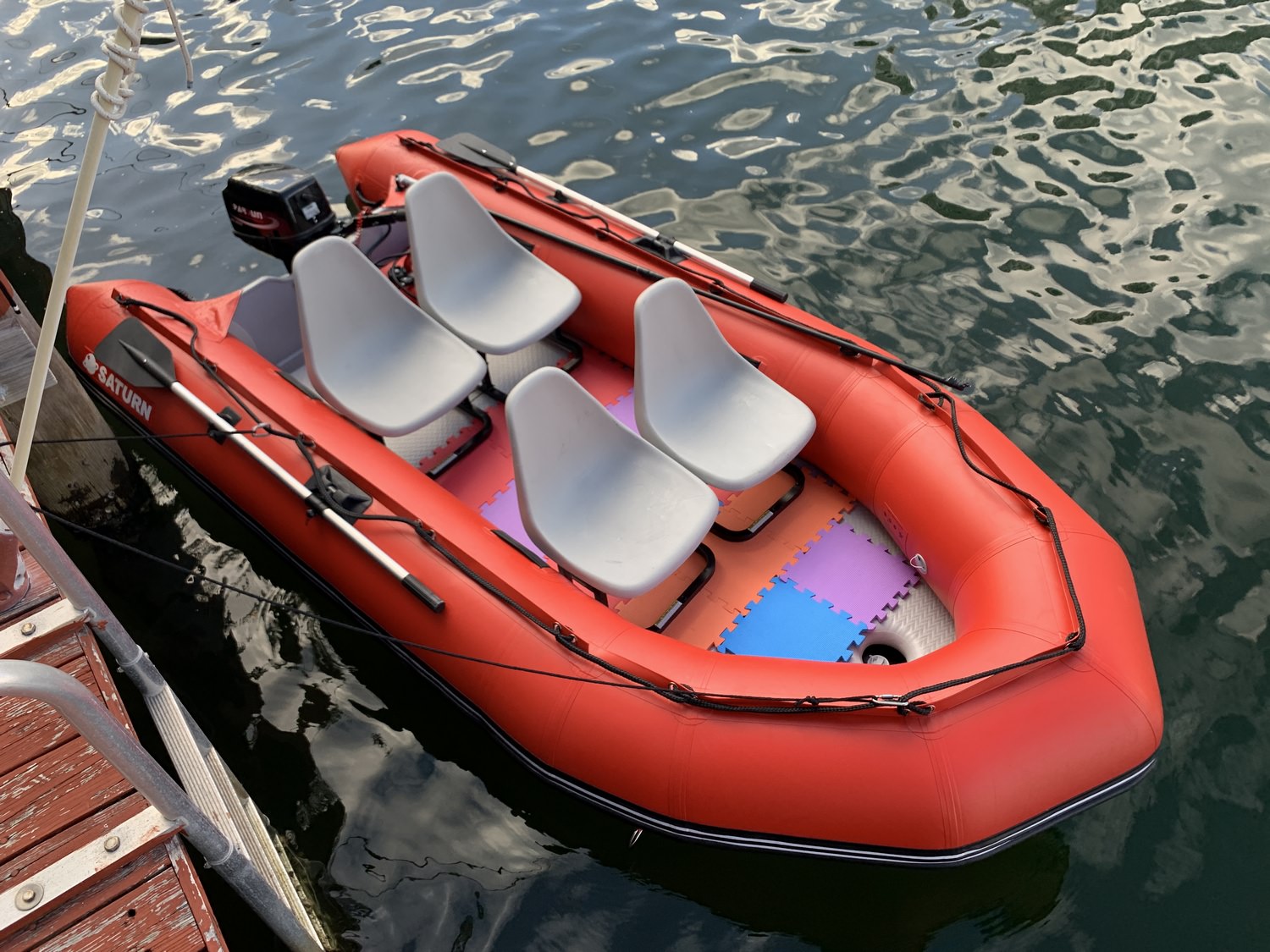 2pcs Inflatable Seat for Kayak Boat Pad Kayak Seat Pad Inflatables Kayak  Seats Bass Boat Seats Blow up Seat Pad Pontoon Boat Seats PVC Fishing Pad