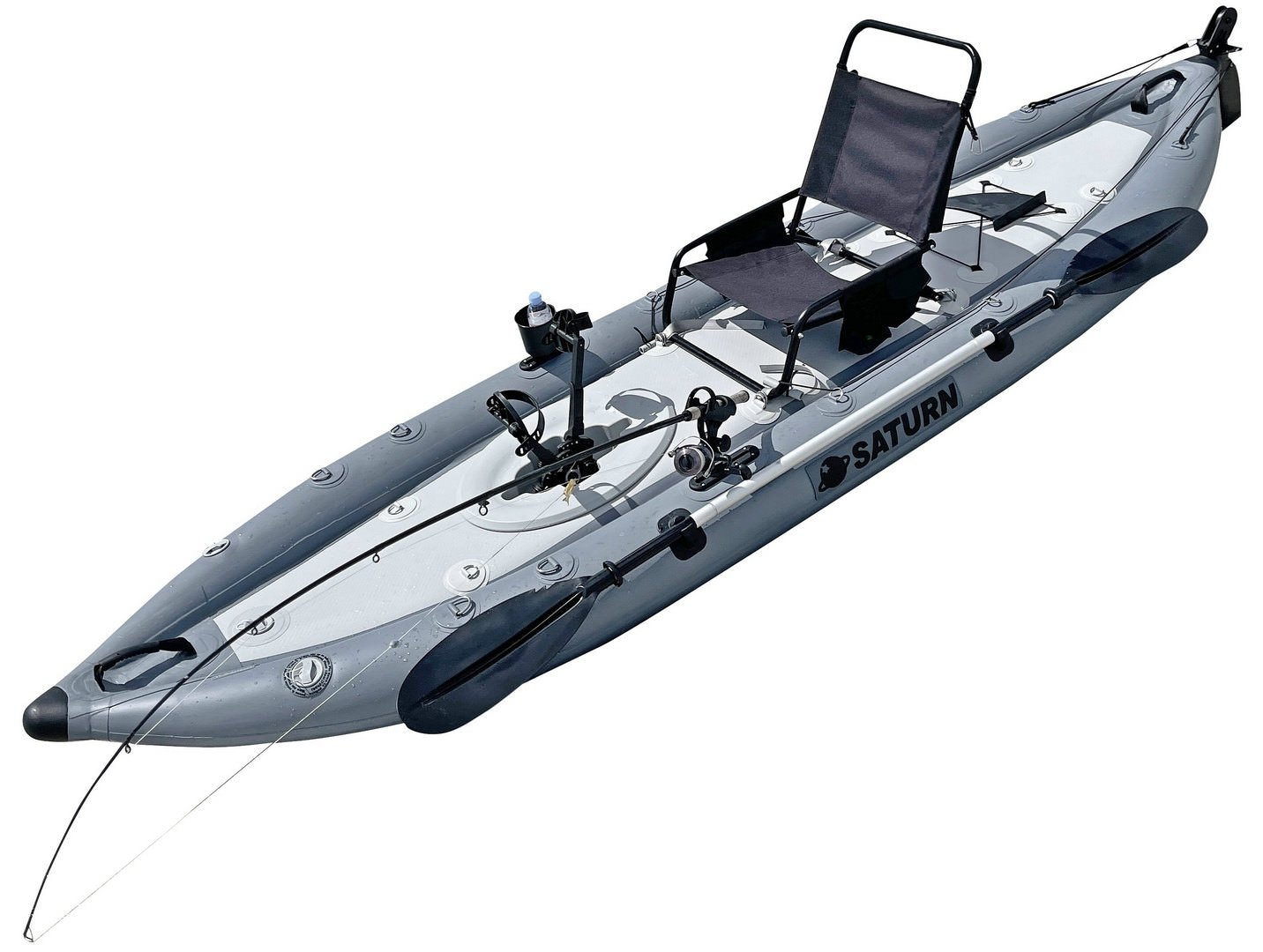 12' Inflatable Fin Pedal Kayak by Saturn. Fin Pedal Drive Included. Inflatable Kayaks On Sale.