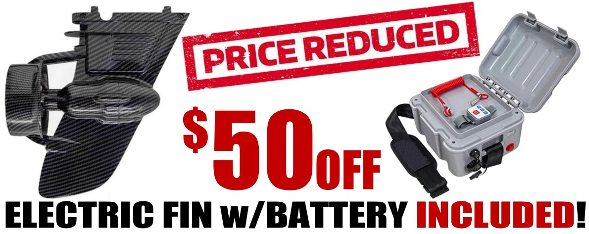 Sale $50 OFF on electric fin with battery