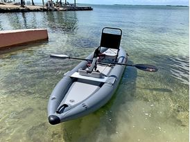 Convert SUP into kayak with chair