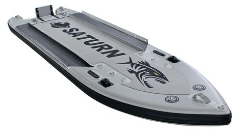 Saturn Extra Wide Inflatable Fishing Motor Board Skiff