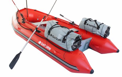 Shown with optional rod holders and dry bags