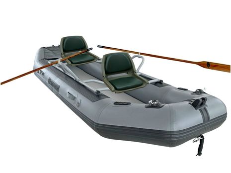 Fly Fishing Raft FR380 with rowing frame installed