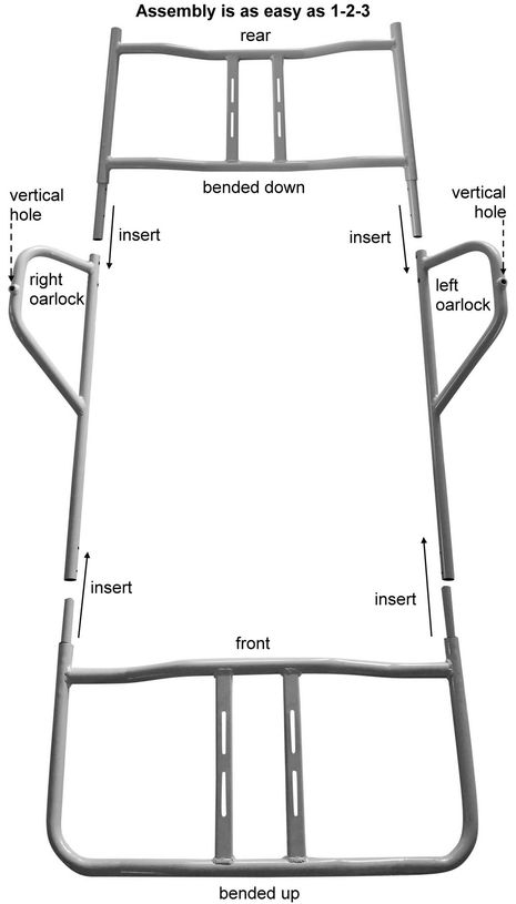 Rowing Frame for Narrow Rafts