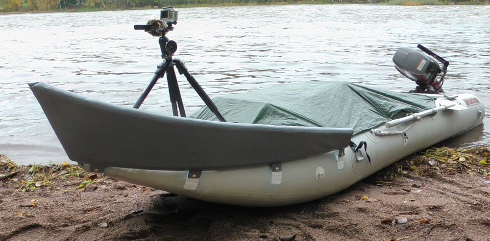 Custom Made Front Bow Splash Guard for Inflatable KaBoat SK430.