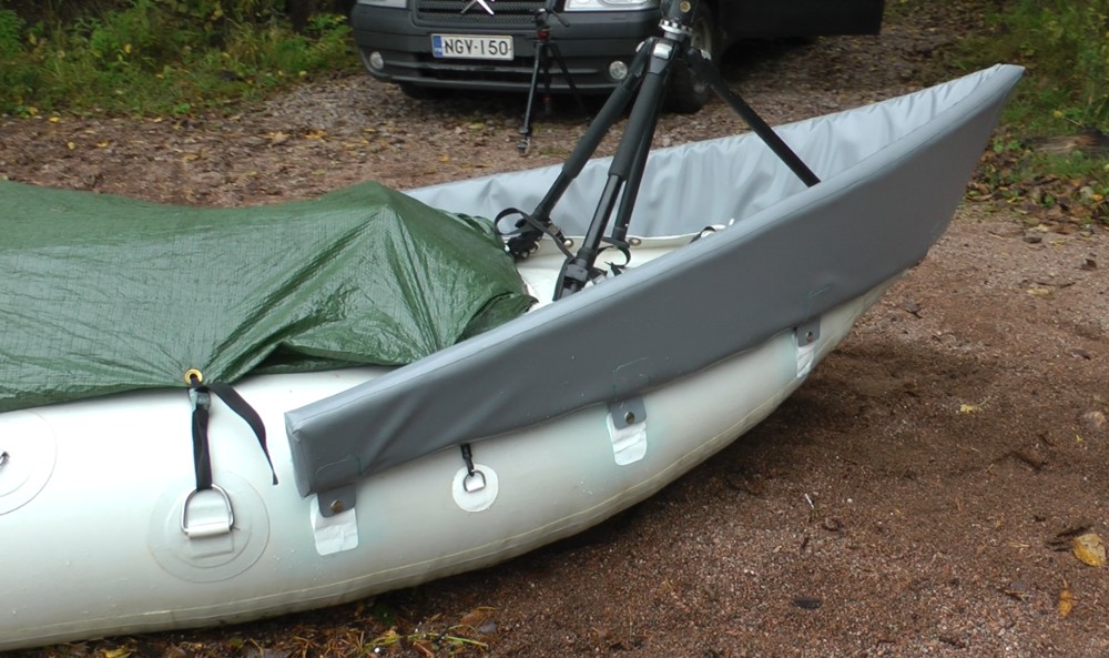 Custom Made Front Bow Splash Guard for Inflatable KaBoat SK430.